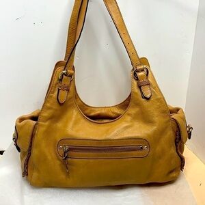 Ellen Tracy  leather with pretty leather lace trim